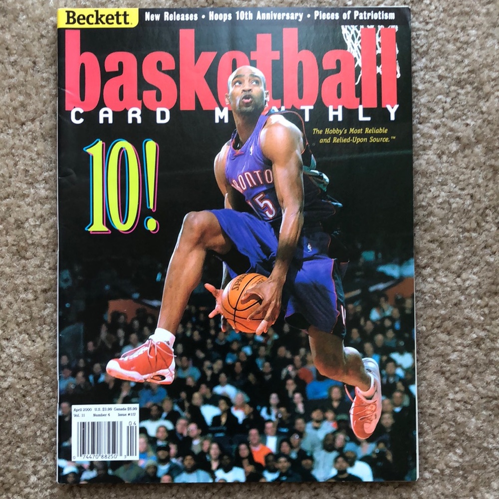 Beckett Basketball Card Monthly Magazine April 2000 Vince Carter Toronto Raptors